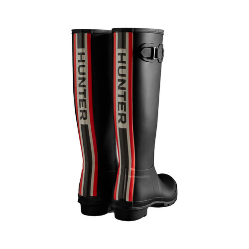 Bota Negra Hunter Boots Tri-colour Logo Backstrap Tall Wellingto Black 37