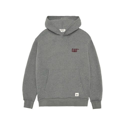 Sudadera Gris CAT Logo Hoodie Heather Grey S