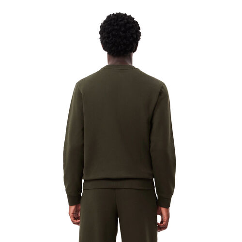 Sudadera Verde Khaki Lacoste sin Capucha Logo Pequeño Aubier M