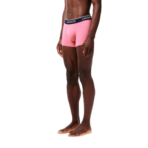 Pack 3 Calzoncillos Boxers Court Granate-Rosa-Marino Lacoste Estilo Casual M