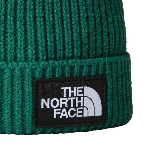 Gorro Verde The North Face de Punto Elástico con Borde y Logotipo de TNF Evergreen