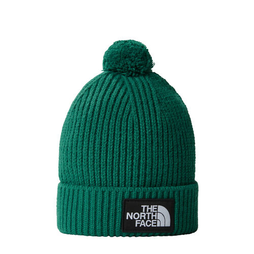 Gorro con Pompón Verde The North Face con Logotipo TNF de Corte Clásico Evergreen 