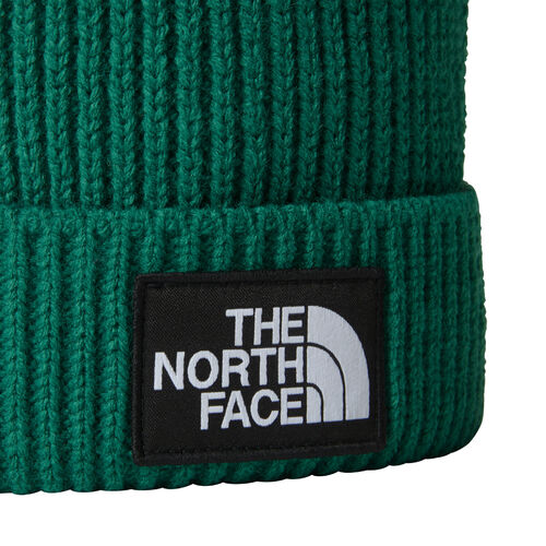 Gorro con Pompón Verde The North Face con Logotipo TNF de Corte Clásico Evergreen 