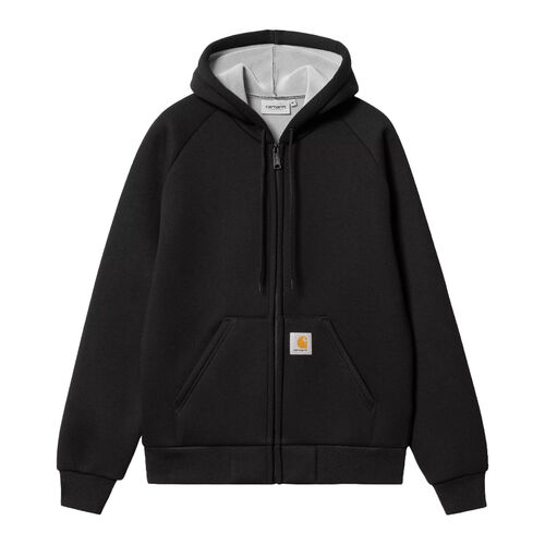 Chaqueta Negra Carhartt Car-Lux Hooded Jacket con Cremallera Integral Black S