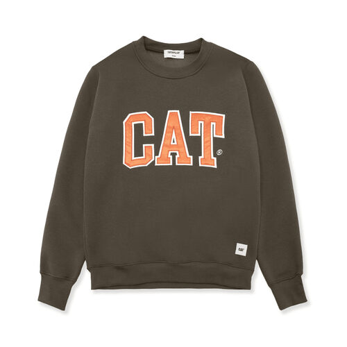 Sudadera Verde CAT Varsity Crewneck Military Olive S