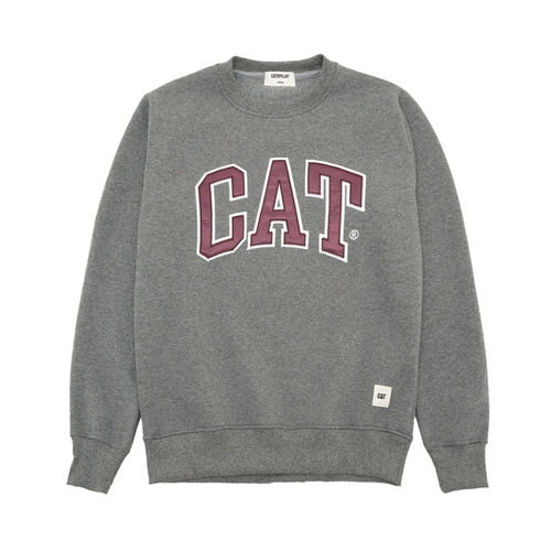 Sudadera Gris CAT Varsity Crewneck Heather Grey S