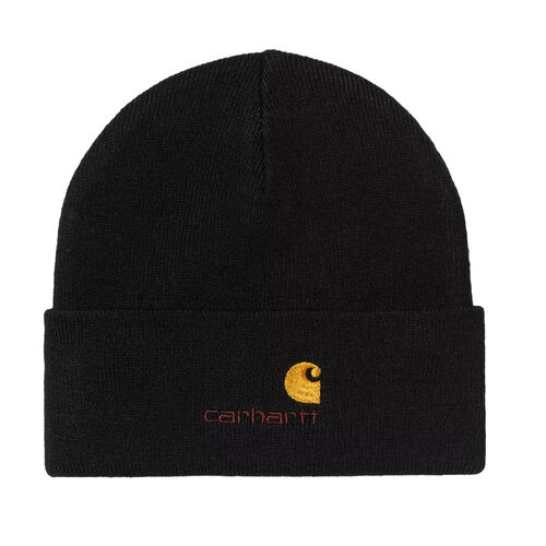 Gorro Negro Carhartt American Script Beanie Black 