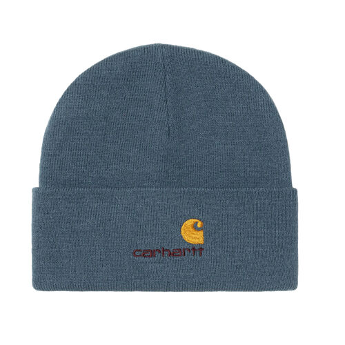 Gorro Azul Carhartt American Script Beanie Positano 