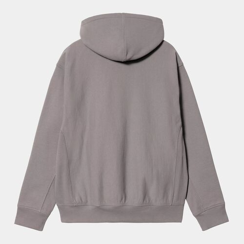 Sudadera Gris Con Capucha Carhartt Hooded American Script Sweatshirt Yosemite Silueta Amplia Y Holgada XS