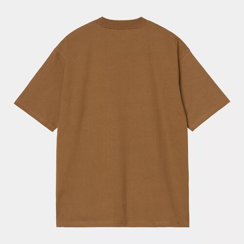 Camiseta Marrón Con Bolsillo Carhartt S/S Eldon Pocket T-Shirt Diseño Holgado XS