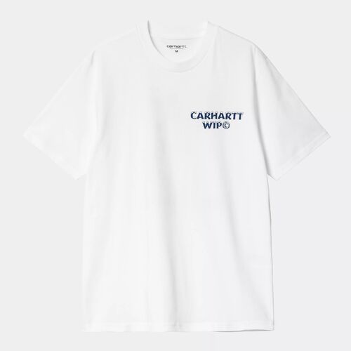 Camiseta Blanca Carhartt S/S Ice T-Shirt White Diseño Muñeco De Nieve BLANCO S