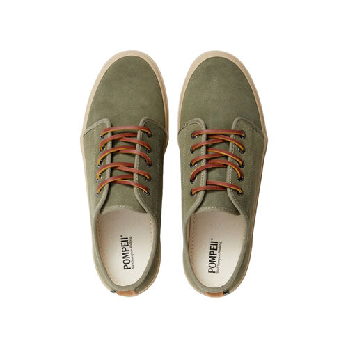 Zapatillas Verde de Piel Pompeii Higby V2 Suede Khaki Estilo Clásico 40