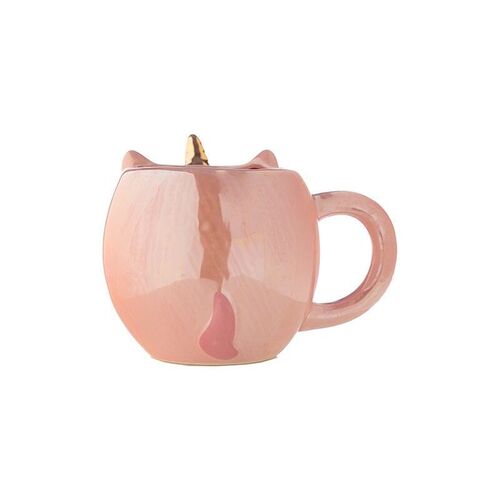 Taza Cerámica Unicornio Puckator Rosa O Blanco 