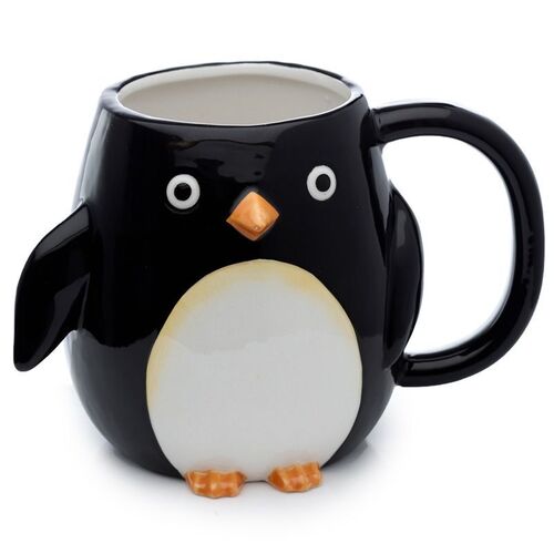 Taza de Cerámica 3D con Forma Pingüino Huddle Puckator 