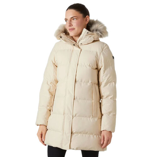 Cazadora Parka Acolchada Beige Helly Hansen Blossom Cream Aislante y Cálida XS