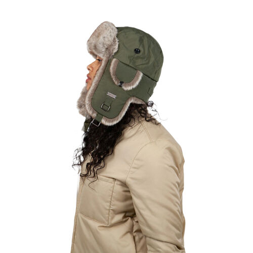 Gorro Verde de Piel Sintética Barts Kamikaze Army Ajustable 