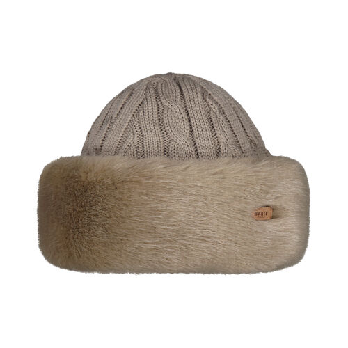 Gorro Gris de Lana y Pelo Sintético Barts Fur Cable Bandhat Pale Army 