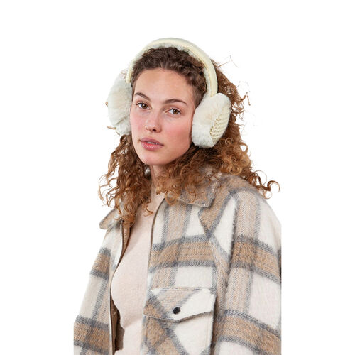 Orejeras Blancas Barts Bigwit Earmuffs Cream Suaves De Piel Sintética 