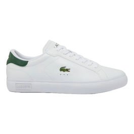 Zapatillas Blancas Lacoste de Piel con Suela de Goma Powercourt White Green 41