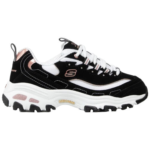 Zapatillas Negras y Rosas Skechers D''Lites Devoted Fan con Plantilla Acolchada 37