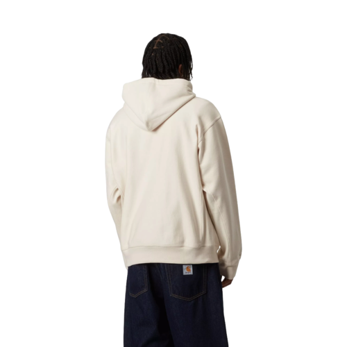 Sudadera Beige Con Capucha Carhartt Hooded American Script Sweatshirt Natural Silueta Amplia Y Holgada S