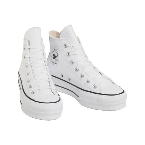 Zapatillas Converse Blancas Piel Chuck Taylor All Star Platform Leather 38