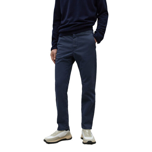 Pantalones Azules Ecoalf Ethic Pants Deep Navy de Fit Regular y Cintura Elástica y Ajustable M