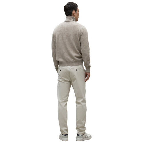 Pantalones Beige Ecoalf Ethic Pants Washed Stone de Fit Regular y Cintura Elástica y Ajustable BEIGE S