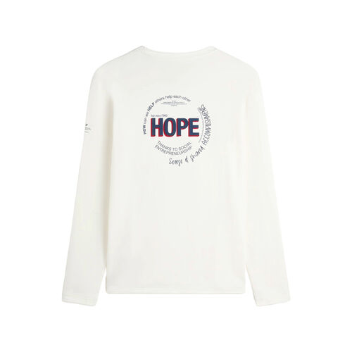 Camiseta Blanca de Manga Larga Ecoalf Hope White con Cuello Redondo S