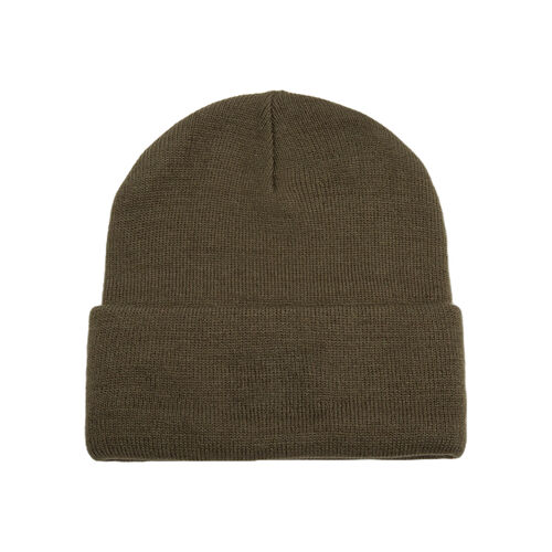 Gorro Verde CAT Label Cuff Beanie Army Moss Suave y Cálido 