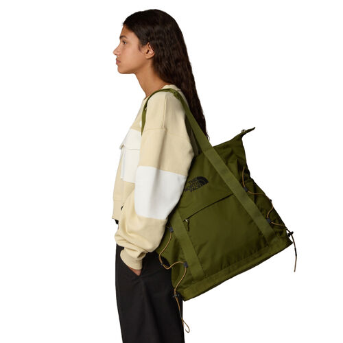 Bolsa Verde Tote Borealis Forest Olive-Utility Brown con Tejido de Alta Resistencia