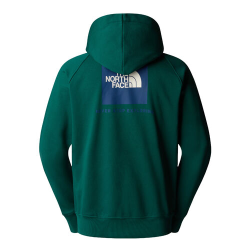 Sudadera Verde The North Face con capucha y manga raglán Redbox Deep Nori-Estate Blue M