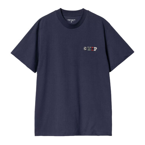 Camiseta Azul Carhartt Flags T-Shirt Space con Estampado Gráfico S