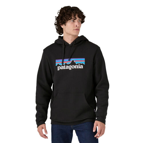 Sudadera Negra Patagonia Logo Uprisal Fleece Black Suave y Cálida S