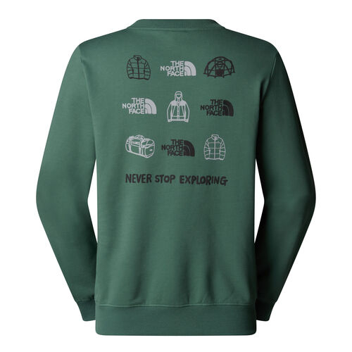 Sudadera Verde The North Face con estampado gráfico Outdoor Duck Green M