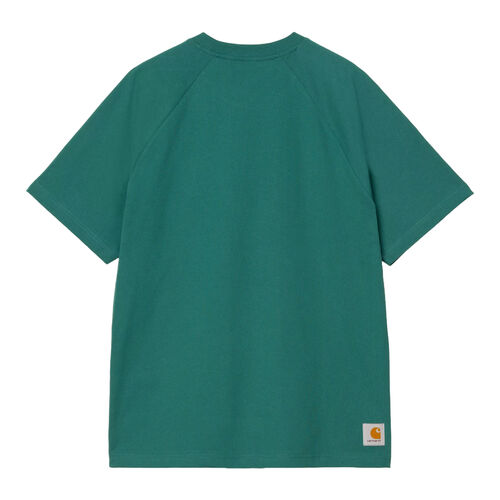 Camiseta Verde Carhartt WIP T-Shirt Rainforest Air Yellow con Parche gráfico de sarga XS