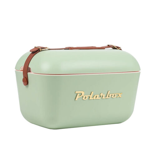 Nevera CoolerBag 20L Oliva Gold - Pop con Asa Marrón Polarbox 