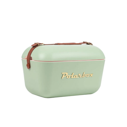 Nevera CoolerBag 12L Oliva Gold - Pop con Asa Marrón Polarbox