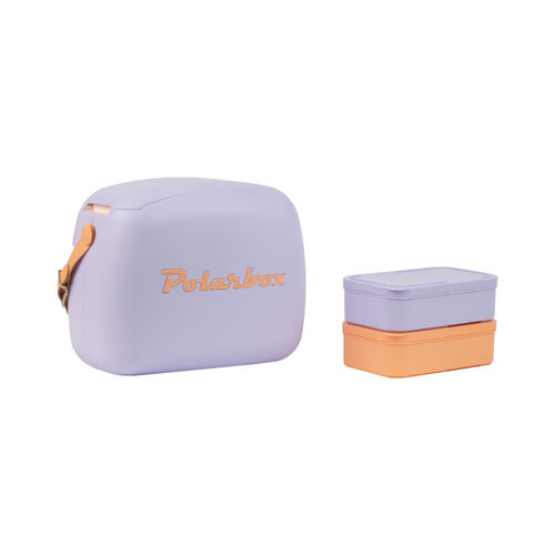 Nevera CoolerBag 6L Malva Naranja Pop - Pop con Asa Naranja Polarbox