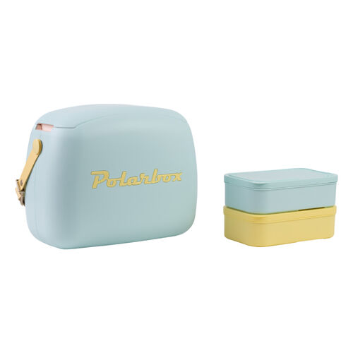 Nevera CoolerBag 6L Celeste Amarillo Pop - Pop con Asa Amarilla Polarbox