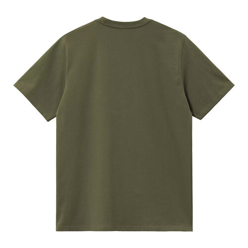 Camiseta Verde Con Bolsillo Carhartt S/S Pocket T-Shirt Dollar Green Logo Clásico M