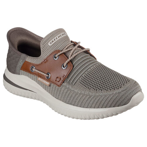 Zapatillas Marrones Skechers Slip-ins Delson 3.0 Roth Taupe Marrón 40