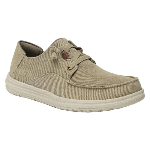 Zapatillas Beige Skechers Melson Volgo Tan de Punta Redonda y Estilo Casual 41