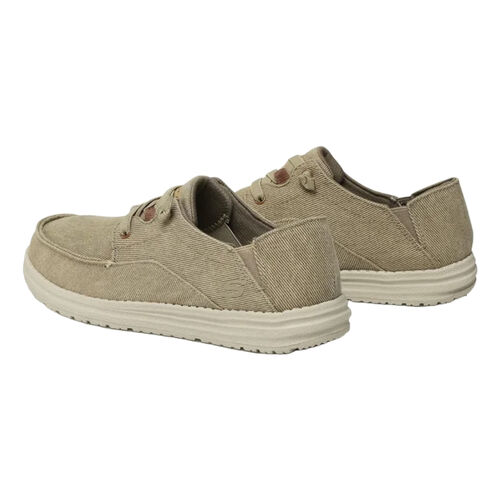 Zapatillas Beige Skechers Melson Volgo Tan de Punta Redonda y Estilo Casual 41