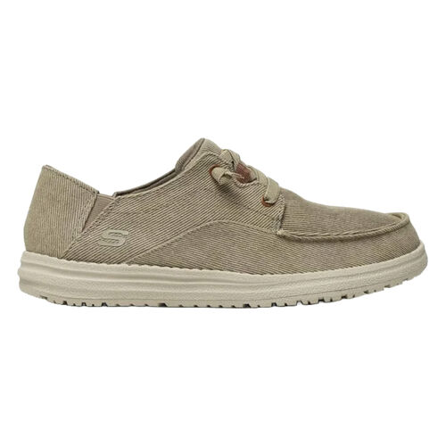 Zapatillas Beige Skechers Melson Volgo Tan de Punta Redonda y Estilo Casual 41