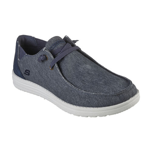 Zapatillas Azules Skechers Volgo Blue de Punta Redonda y Estilo Casual 41