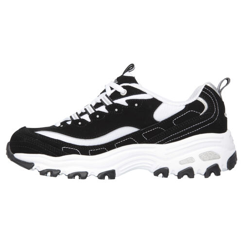 Zapatillas Negro y Blanco Skechers D''Lites Biggest Fan Black White 36