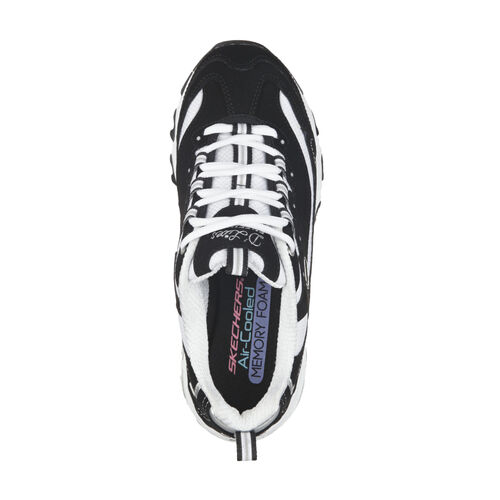 Zapatillas Negro y Blanco Skechers D''Lites Biggest Fan Black White 36