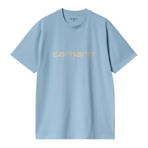 Camiseta Azul Carhartt Script T-Shirt Bluebird - Fleur De Sel XS