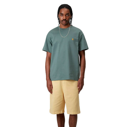 Camiseta Carhartt Verde S/S Chase T-Shirt Silver Pine Ajuste Holgado S